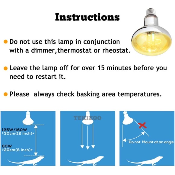 Tekizoo Super Sun Reptile Lamp UVA UVB Bulb - Picture 11 of 11